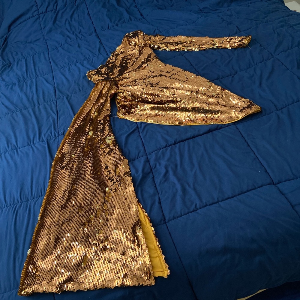 Sequin Mini Dress - Gold